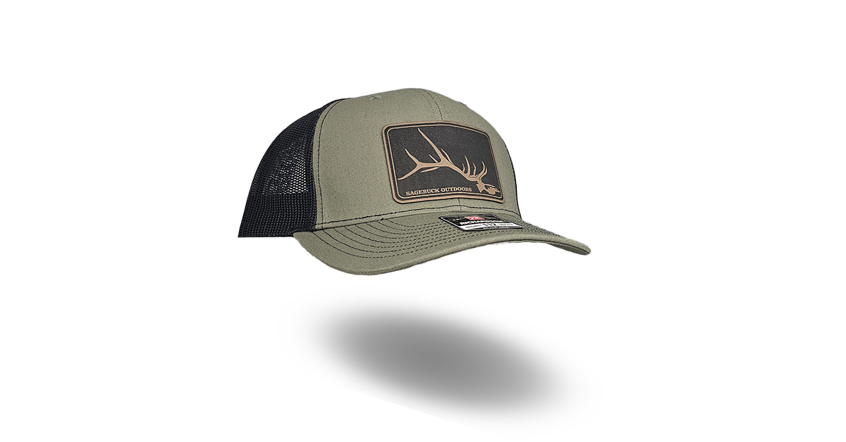 Elk Skull Leatherette Logo Hat